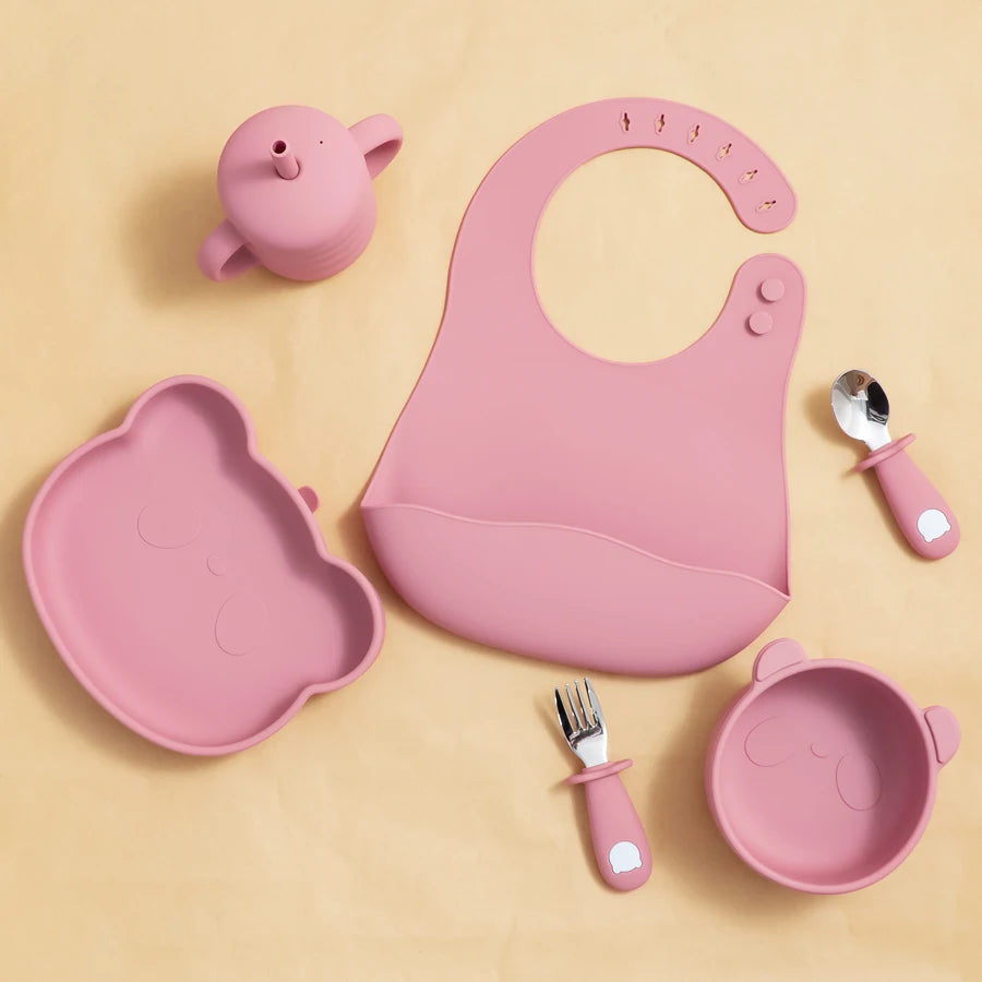 Silicone Handle Spoon & Fork Set