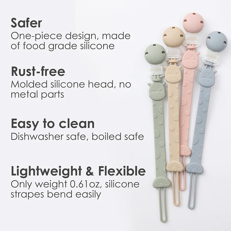 Giraffe Silicone Dummy Clip