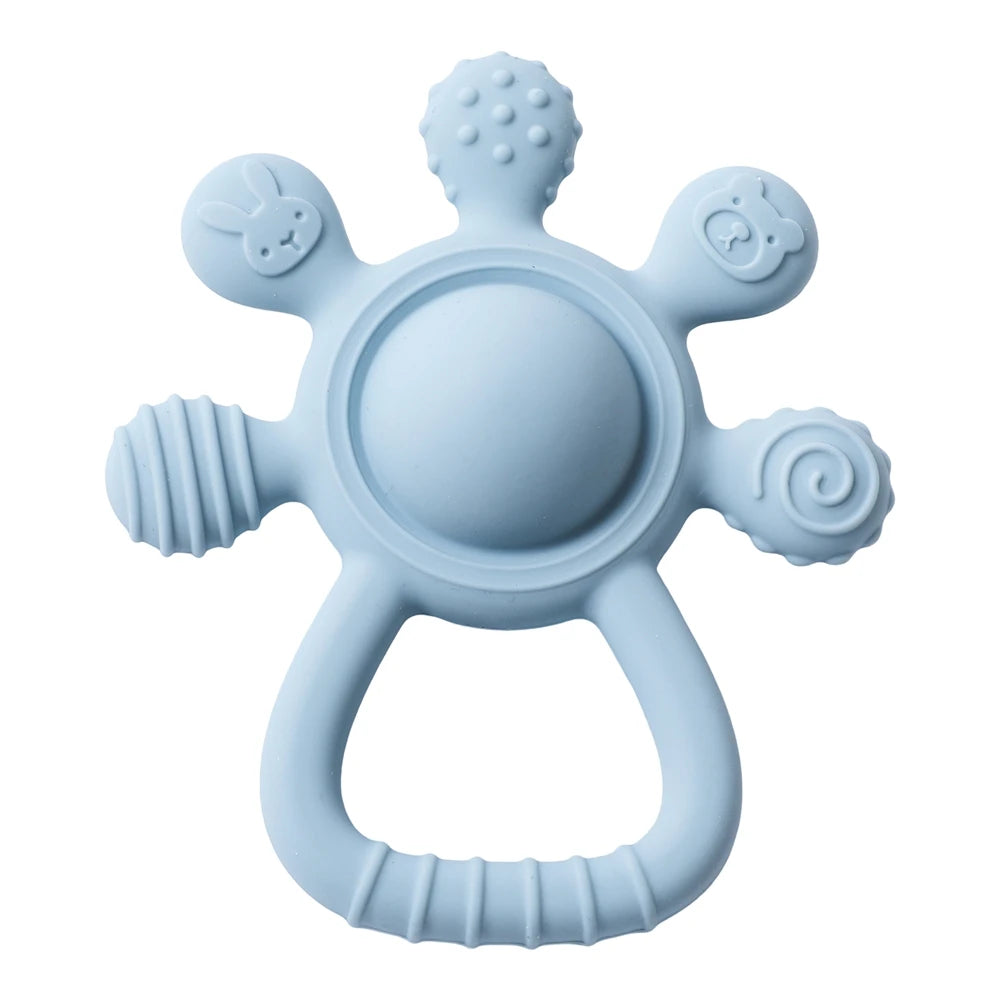 Silicone Teething Rattle Sensory Toy