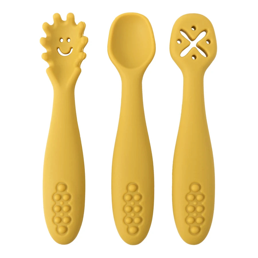 3PCS Silicone Spoon Fork Utensils