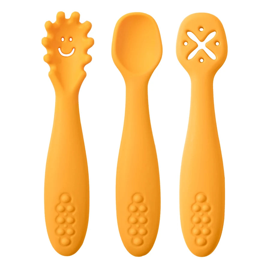 3PCS Silicone Spoon Fork Utensils