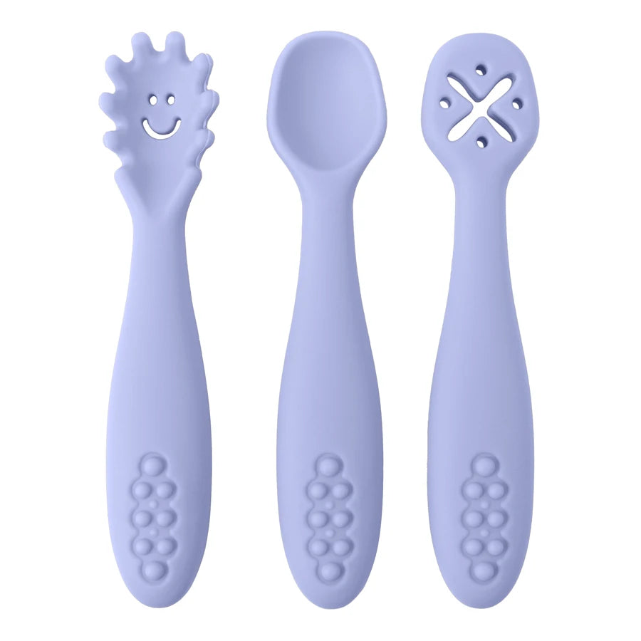 3PCS Silicone Spoon Fork Utensils