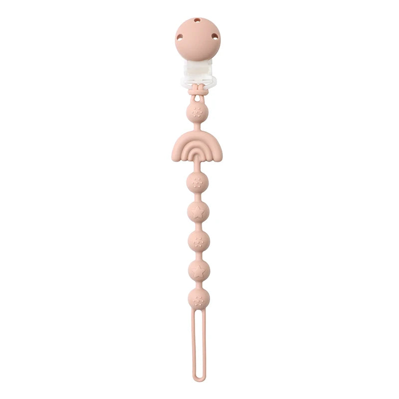 1pcs Rainbow Silicone Dummy Chain Clip