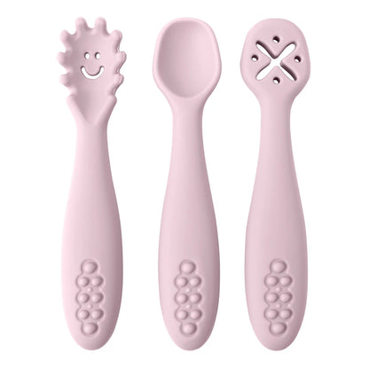 3PCS Silicone Spoon Fork Utensils