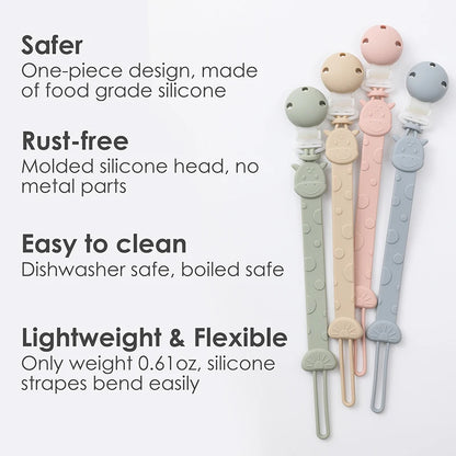Giraffe Silicone Dummy Clip