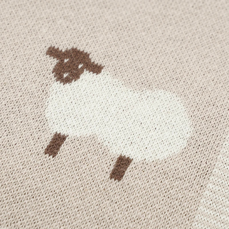 Super soft Sheep Knitted Newborn blanket