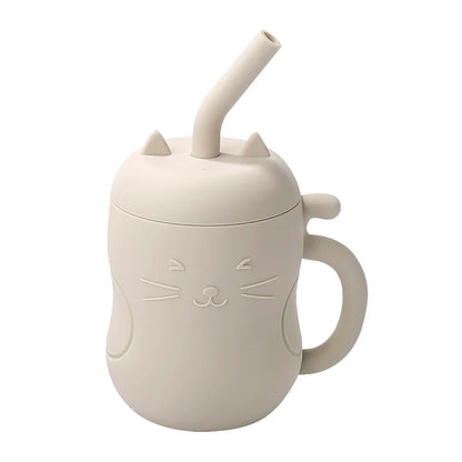 1pcs Baby Silicone Straw Cup