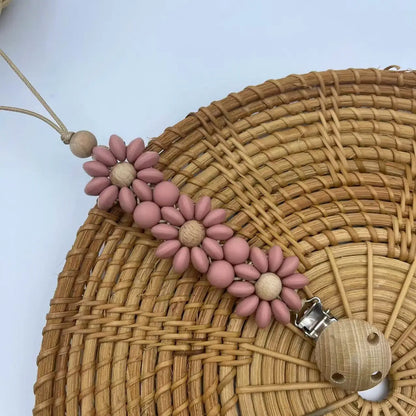 Baby Flower dummy Soother Clip