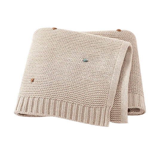 Super soft Dotted Knitted Newborn Blankets