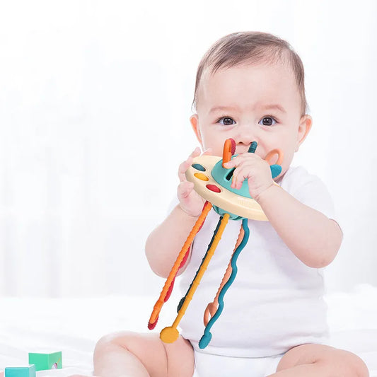 Octopus Silicone Pull String Sensory Toy