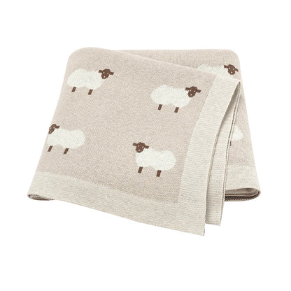 Super soft Sheep Knitted Newborn blanket