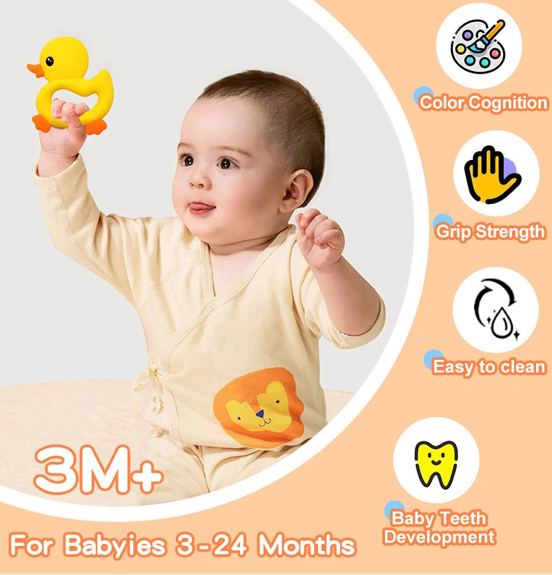 1pcs Duck Baby Teether Toys