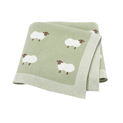 Super soft Sheep Knitted Newborn blanket