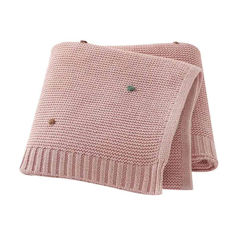 Super soft Dotted Knitted Newborn Blankets