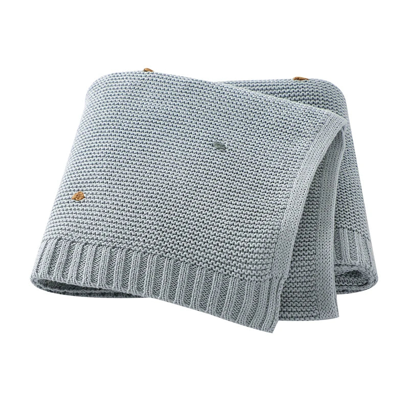 Super soft Dotted Knitted Newborn Blankets