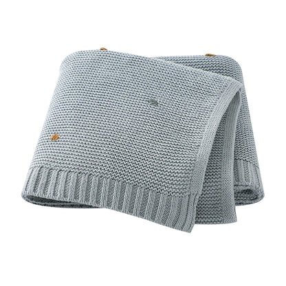 Super soft Dotted Knitted Newborn Blankets