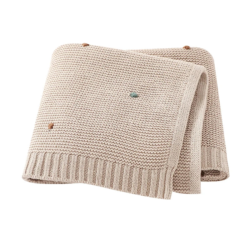 Super soft Dotted Knitted Newborn Blankets