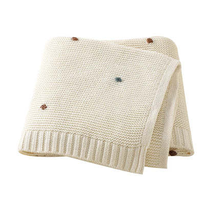 Super soft Dotted Knitted Newborn Blankets