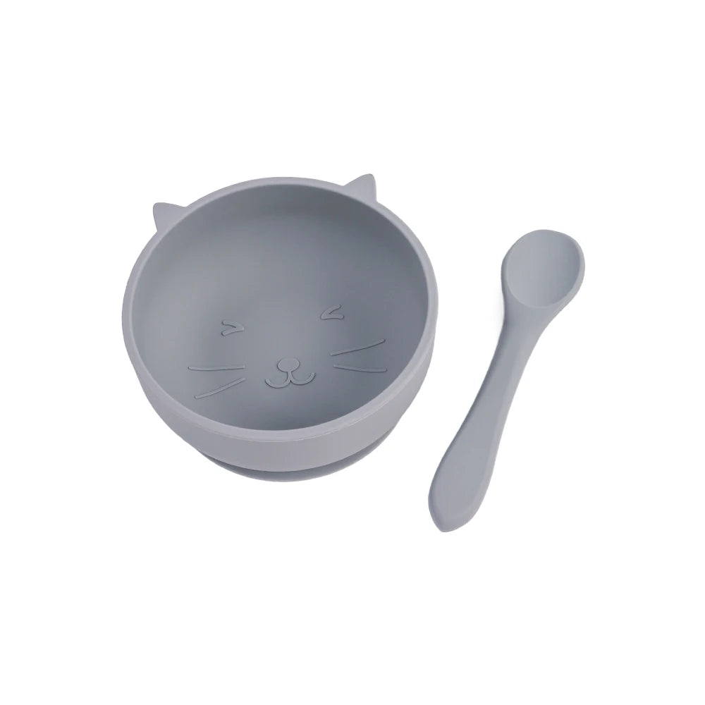 2pcs Silicone Baby Feeding Bowl Set