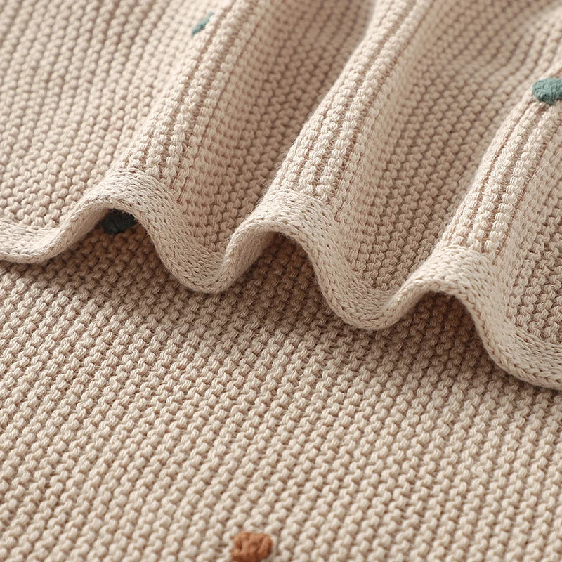 Super soft Dotted Knitted Newborn Blankets