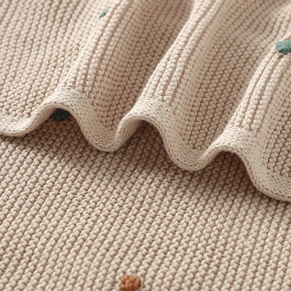 Super soft Dotted Knitted Newborn Blankets