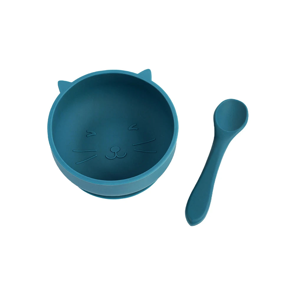 2pcs Silicone Baby Feeding Bowl Set