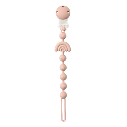1pcs Rainbow Silicone Dummy Chain Clip
