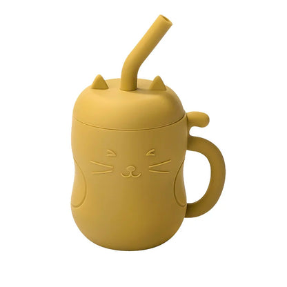 1pcs Baby Silicone Straw Cup